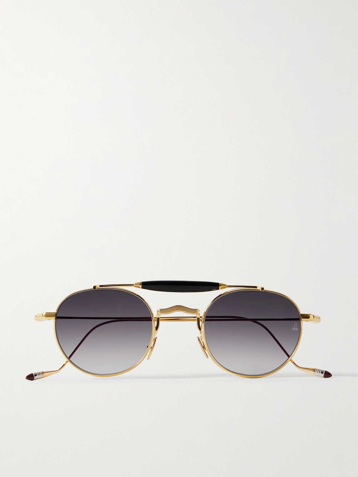 Jacques Marie Mage Dasan Round-frame Gold-tone Beta Titanium And Acetate Sunglasses