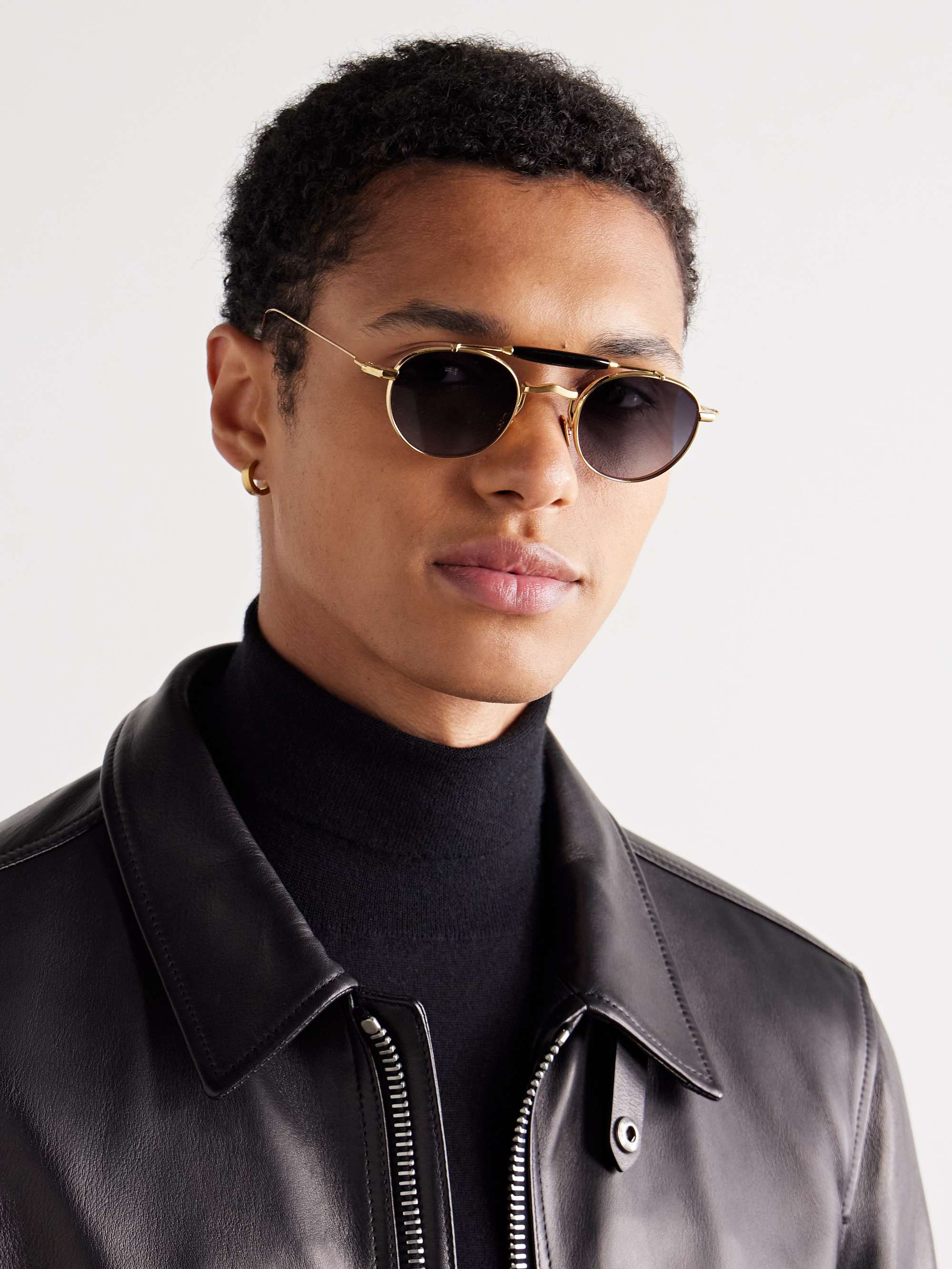 JACQUES MARIE MAGE Hartana Round-Frame Gold-Tone Beta