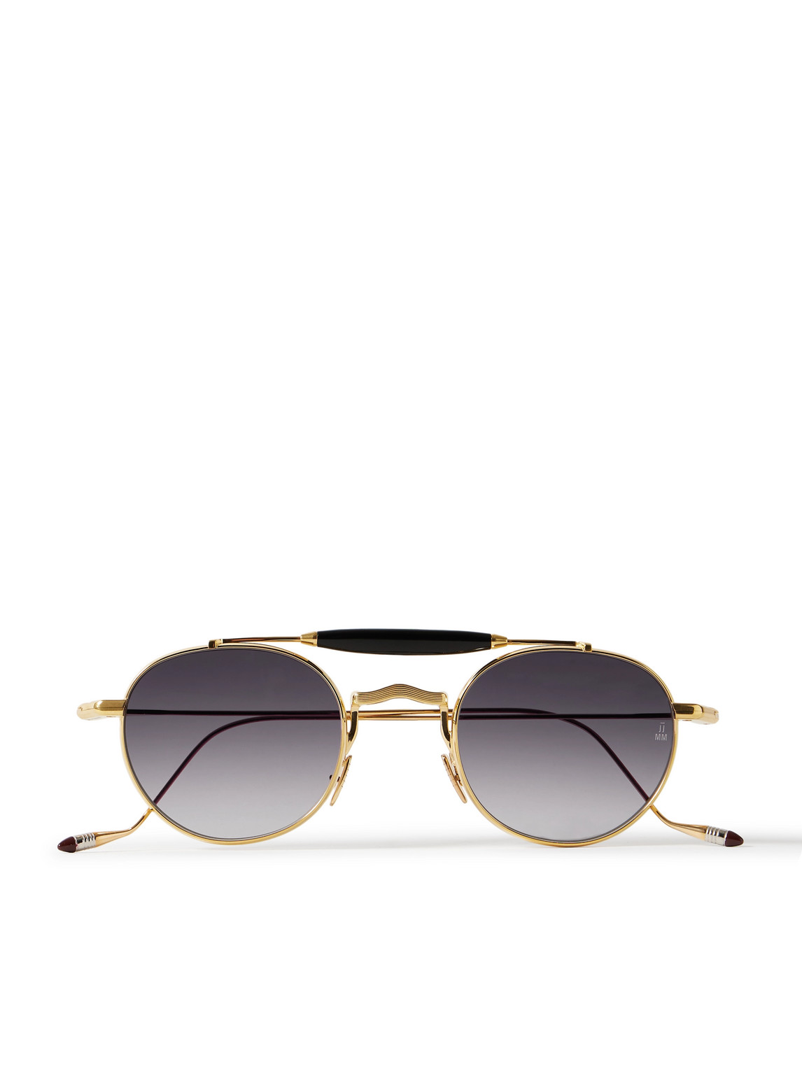 Jacques Marie Mage Dasan Round-frame Gold-tone Beta Titanium And Acetate Sunglasses