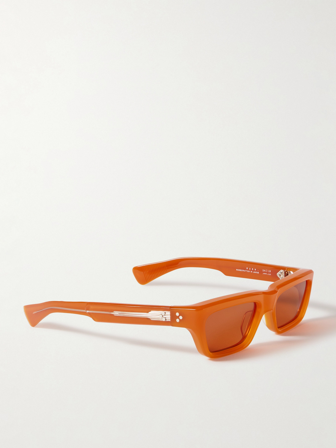 Jacques Marie Mage Rush Rectangular-frame Acetate Sunglasses In Orange