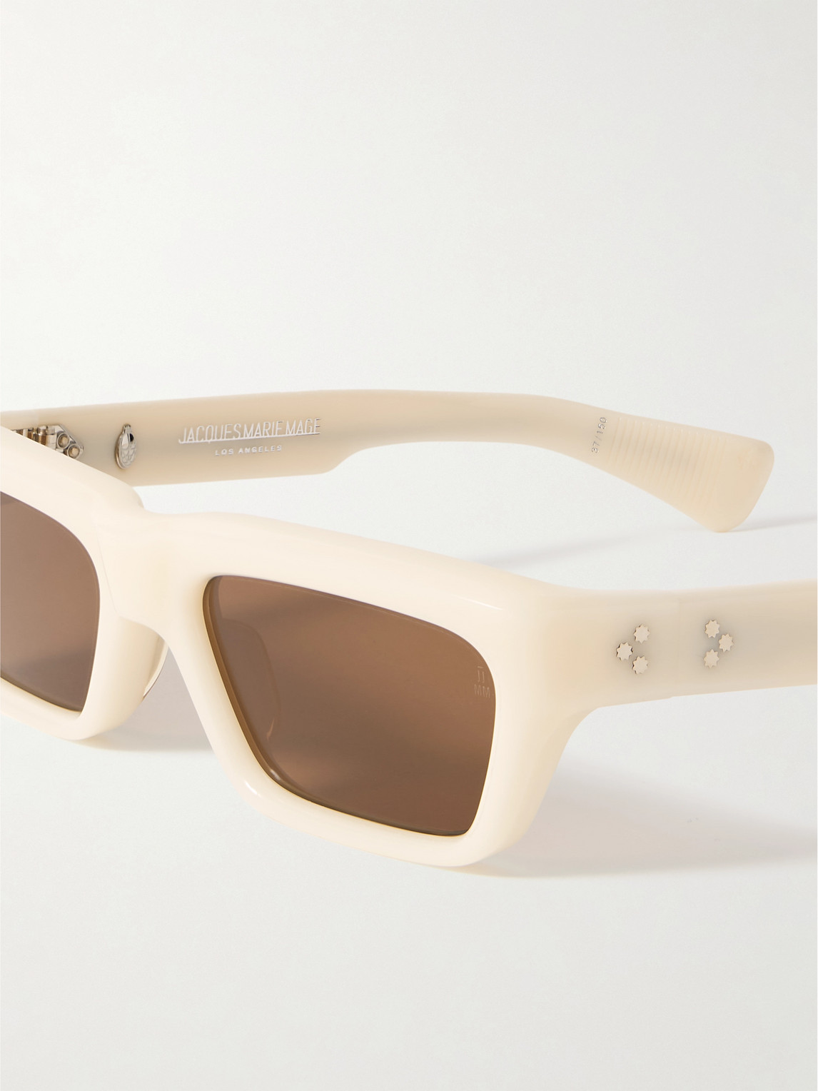 Jacques Marie Mage Rush Rectangular-frame Acetate Sunglasses In White
