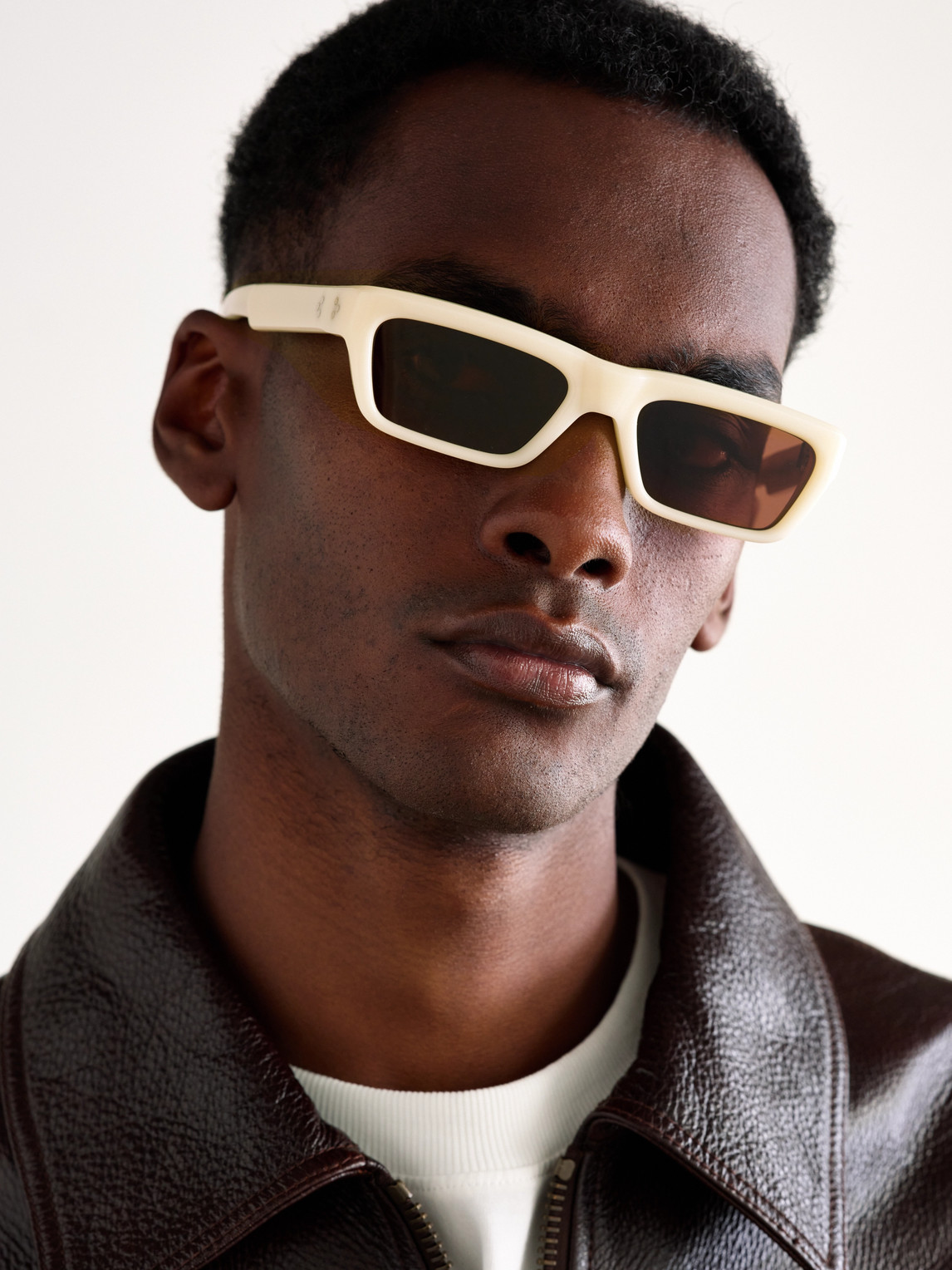 Jacques Marie Mage Rush Rectangular-frame Acetate Sunglasses In Neutral