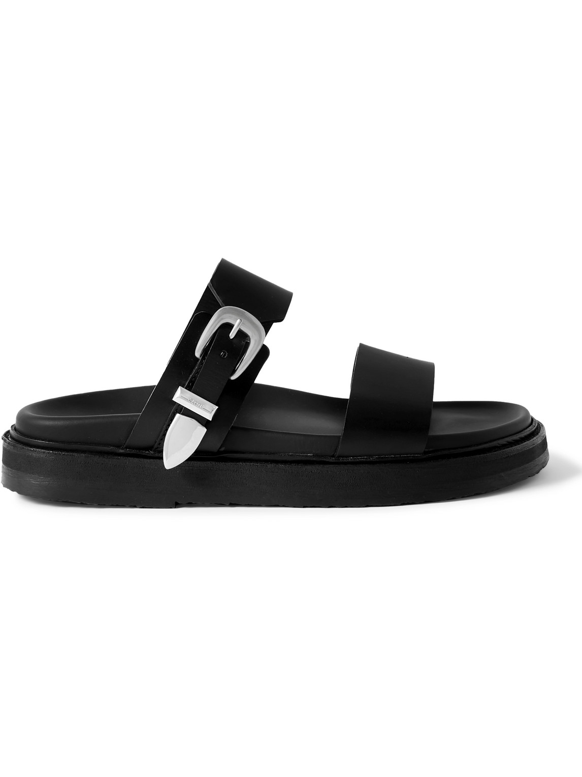 Celine Tippi Buckled Leather Sandals In Black