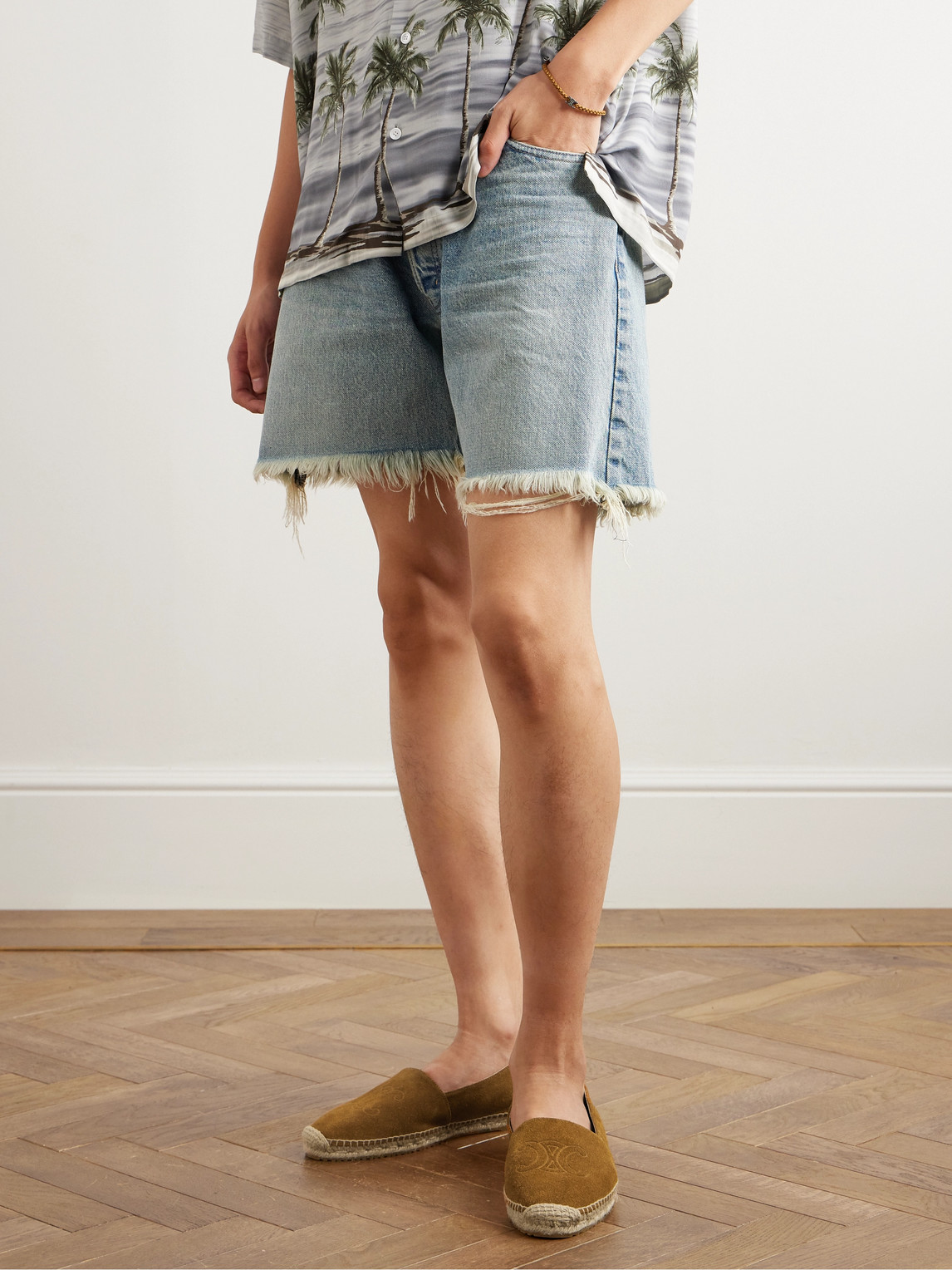 Celine Logo-debossed Suede Espadrilles In Black
