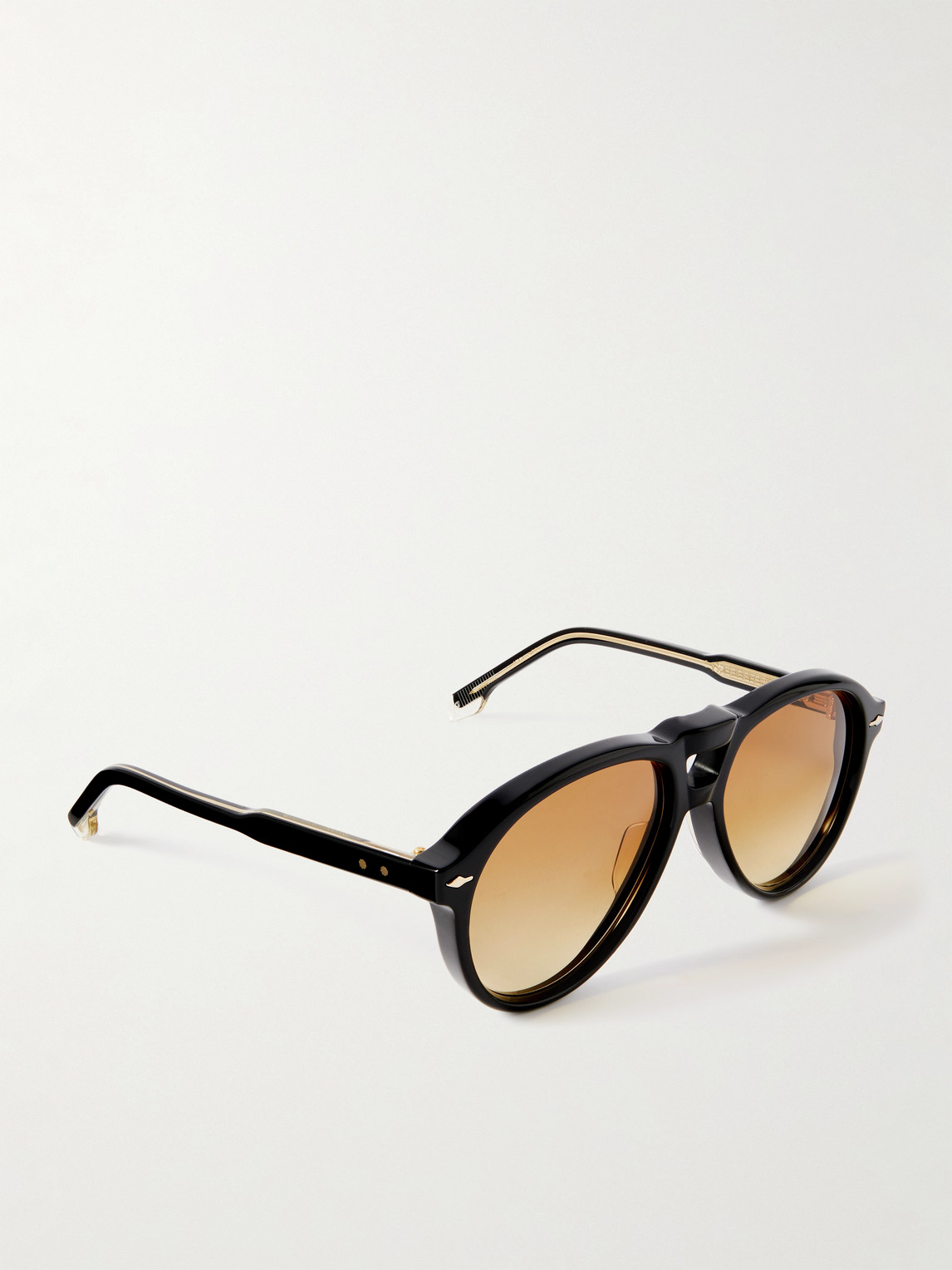 Shop Jacques Marie Mage Valkyrie Aviator-style Acetate Sunglasses In Black