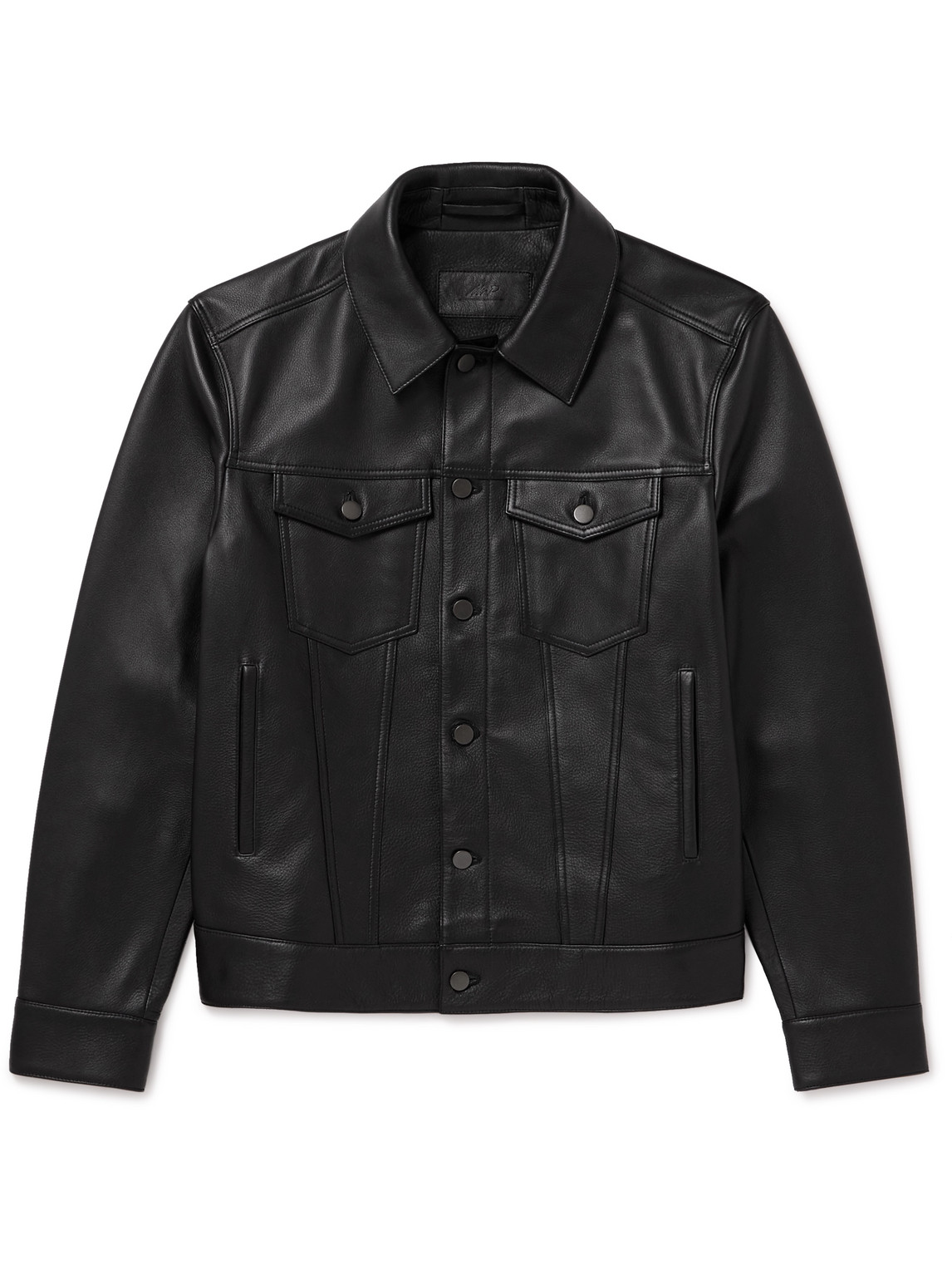 Full-Grain Leather Trucker Jacket