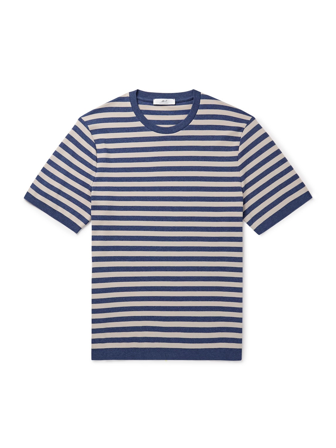Striped Cotton-Piqué T-Shirt