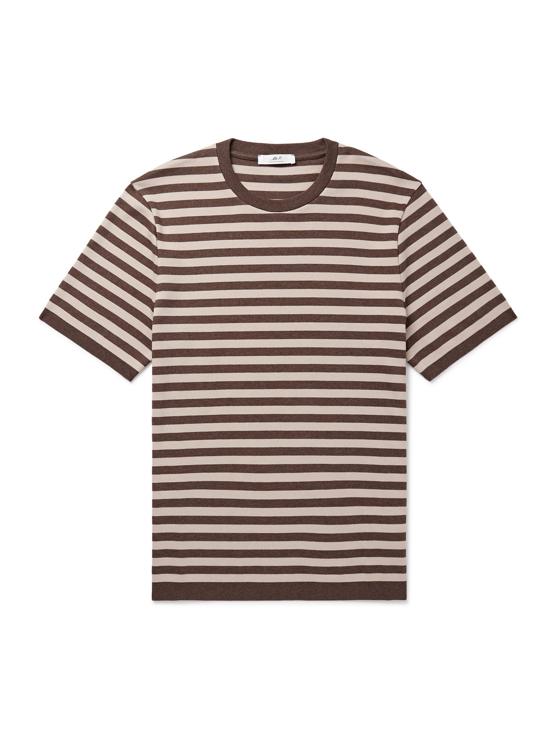 Striped Cotton-Piqué T-Shirt