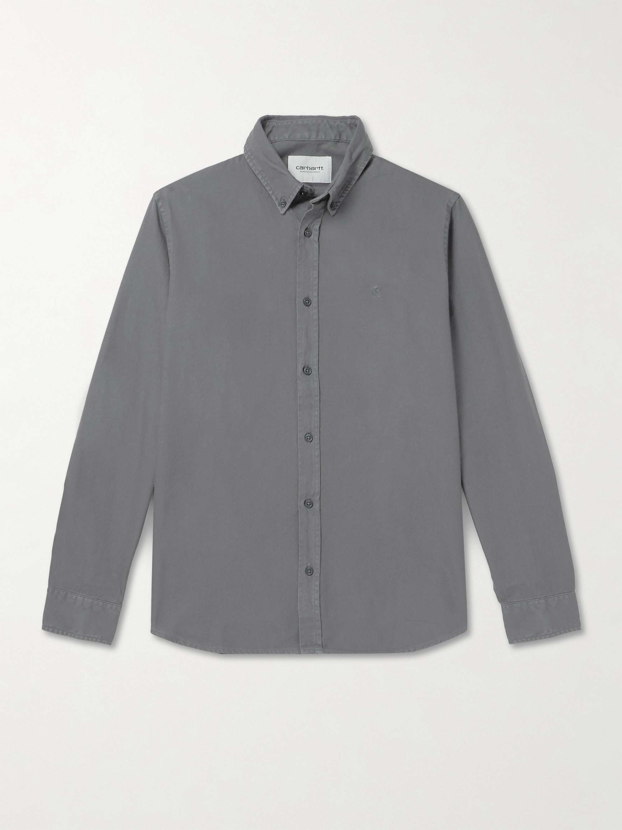 CARHARTT WIP Bolton Button-Down Collar Logo-Embroidered Cotton Oxford Shirt