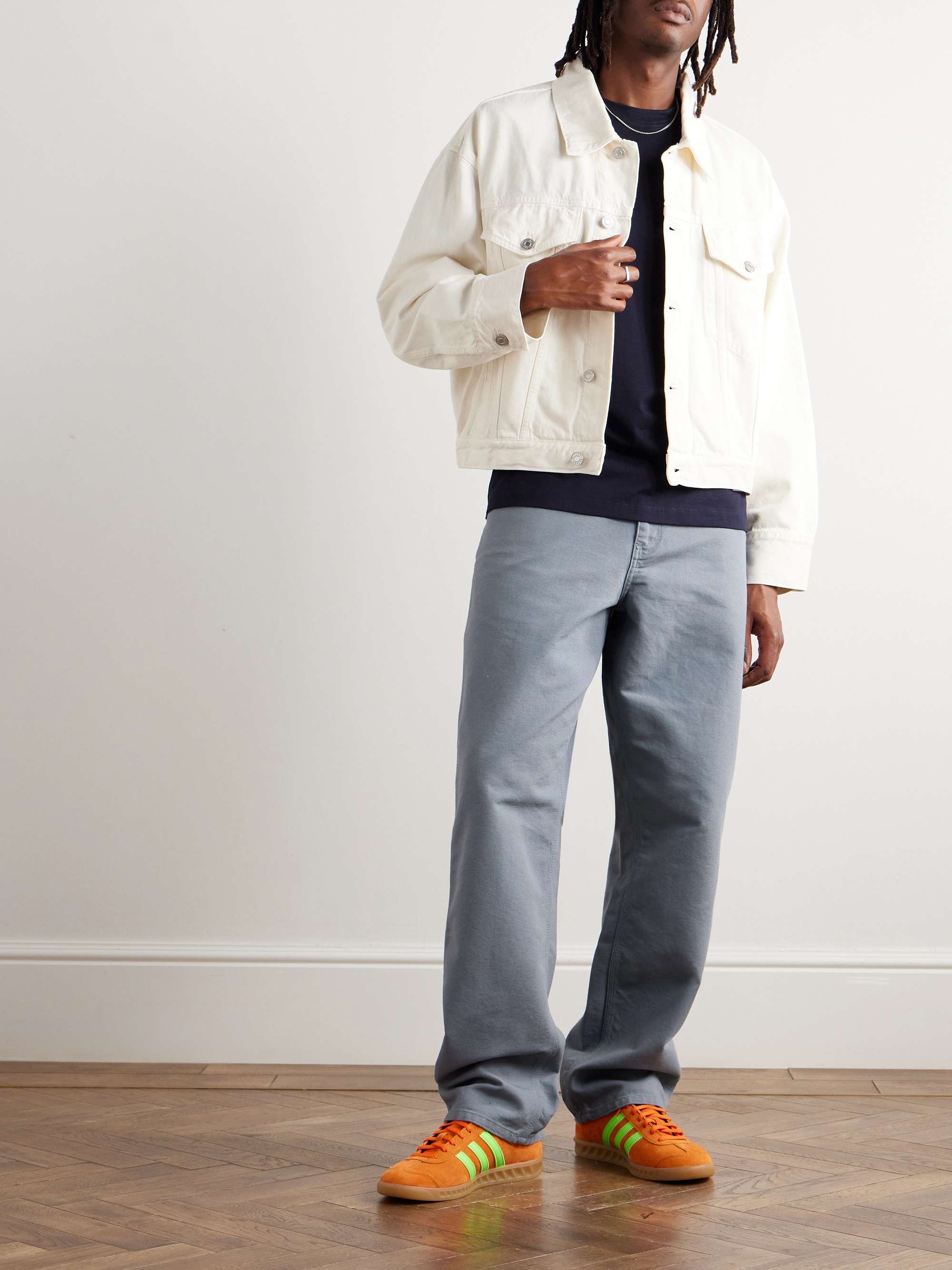 CARHARTT WIP Single Knee Straight-Leg Organic Cotton-Canvas Trousers