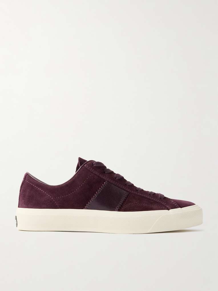 Tom Ford — Cambridge Leather-Trimmed Suede Sneakers