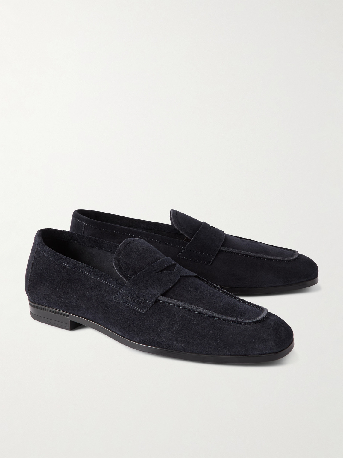 Tom Ford Men's Sean Suede Penny Loafers In Blue