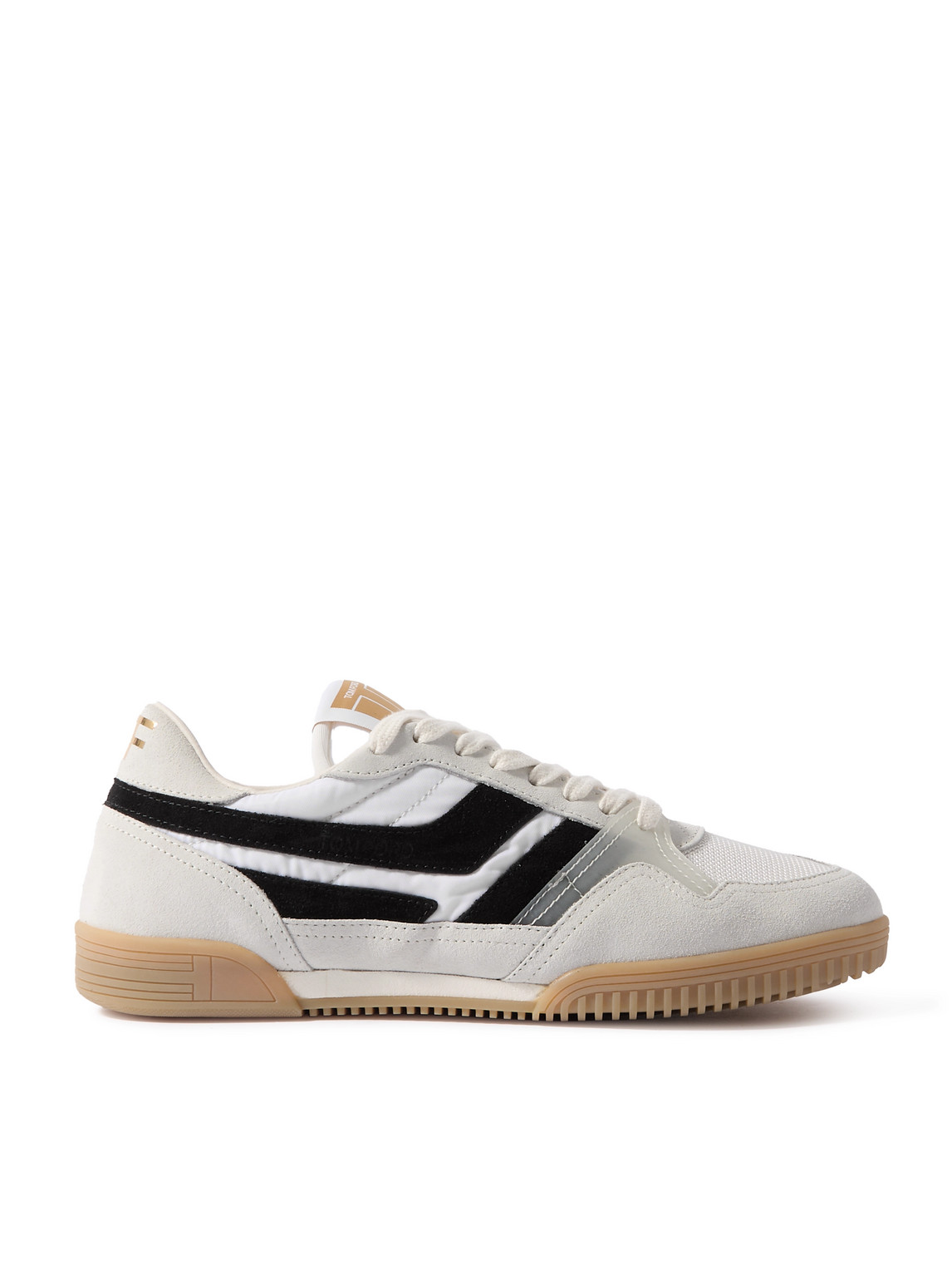 Tom Ford Round Head Lacing Low-cut Casual Sneakers In Neutrals