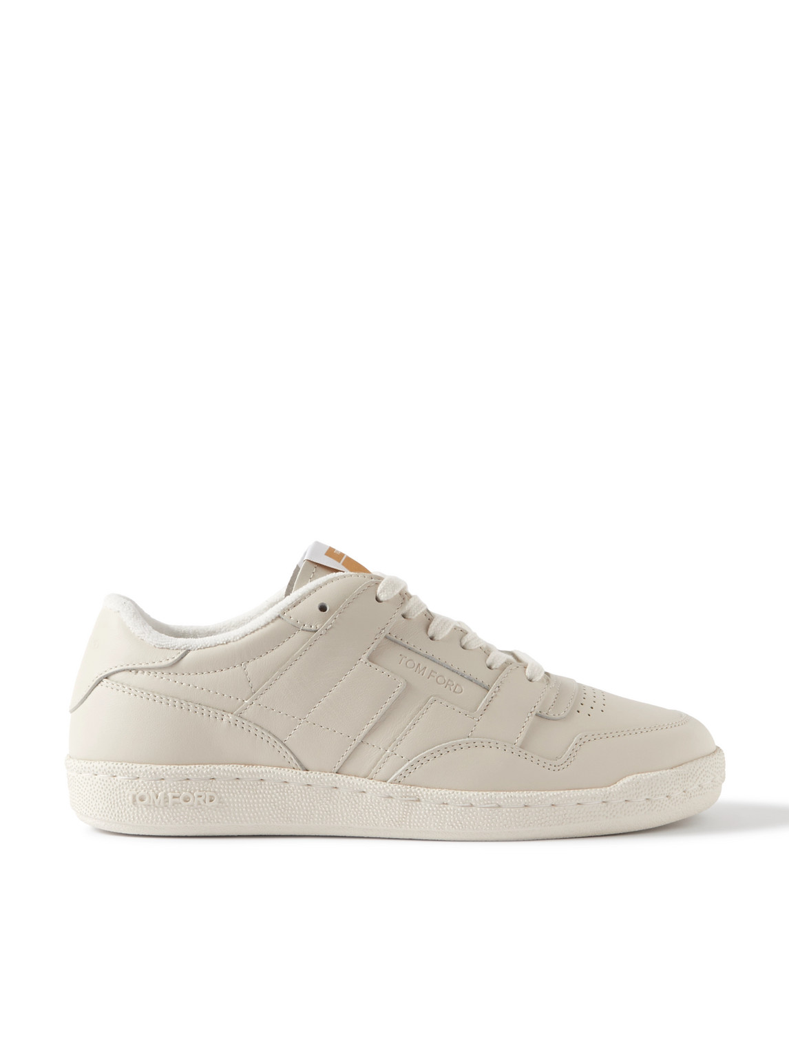 Tom Ford Round Head Lacing Low-cut Casual Sneakers In Neutrals