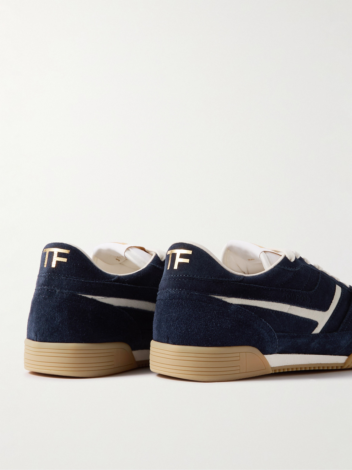 Shop Tom Ford Jackson Suede Sneakers In Blue