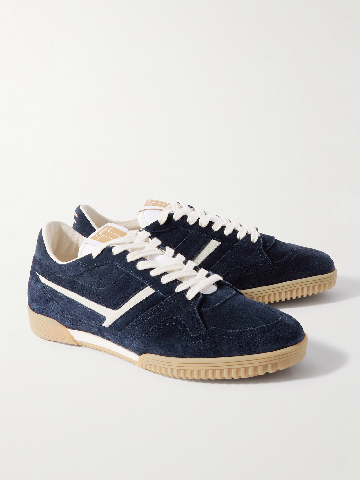 Shop Tom Ford Jackson Suede Sneakers In Blue