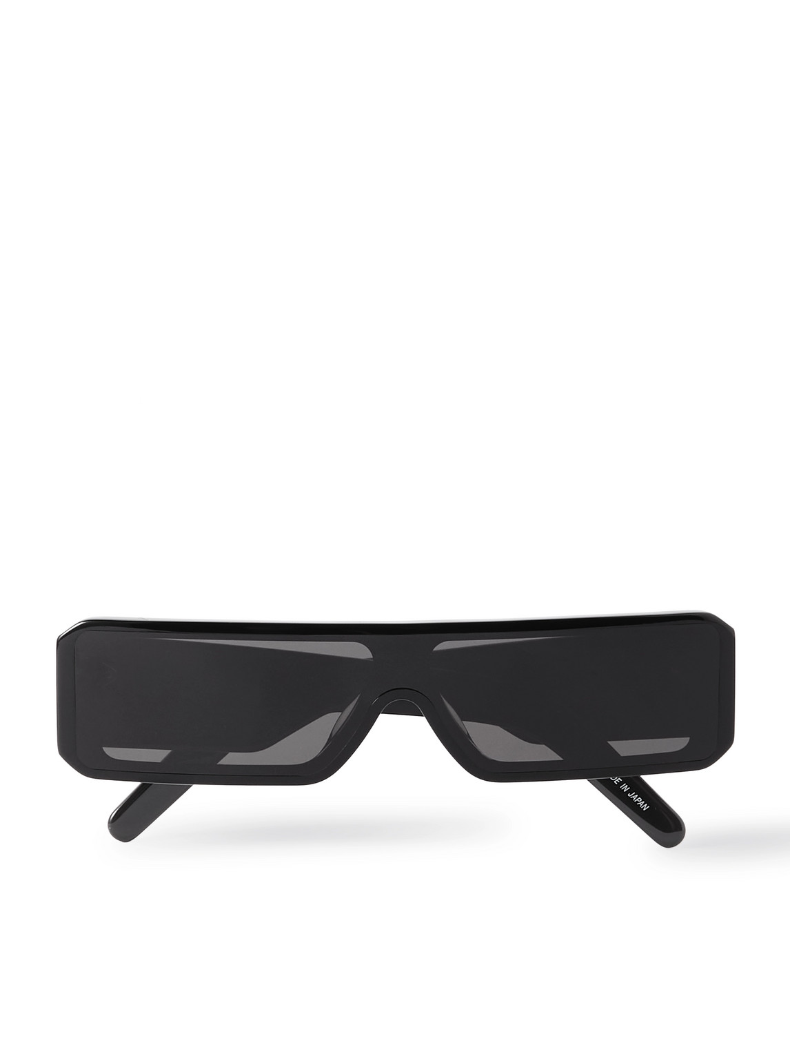 Shop Rick Owens Gethshades Rectangle-frame Acetate Sunglasses In Black