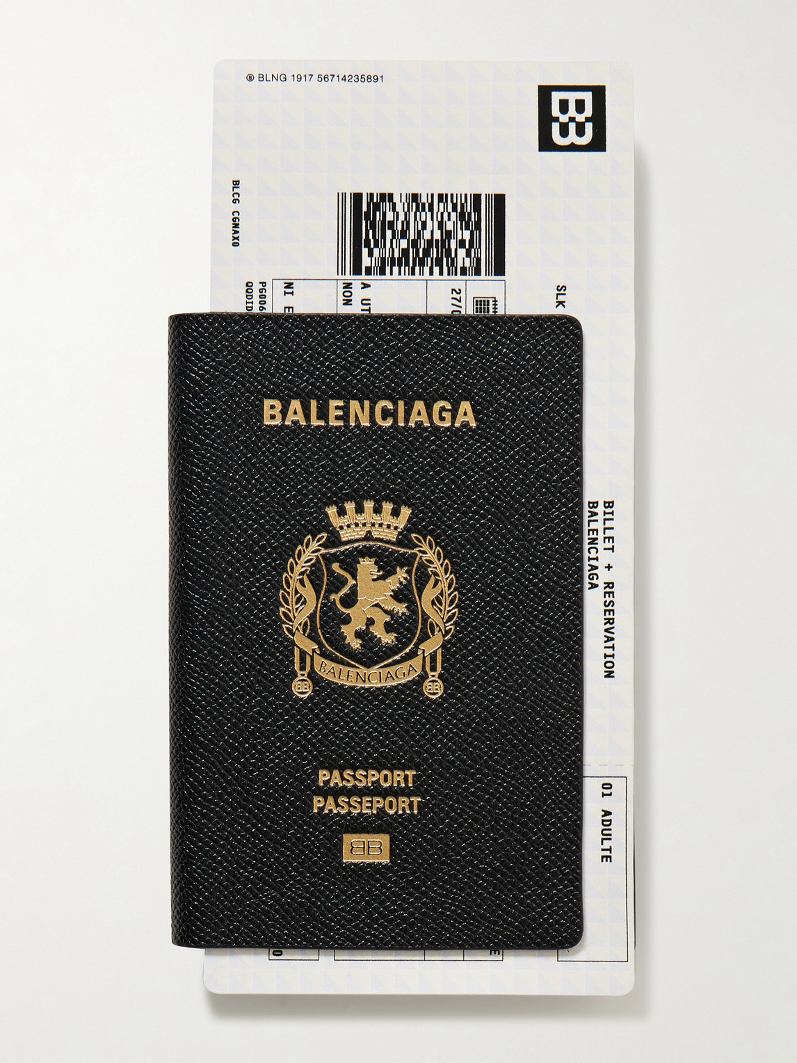 Balenciaga Passport Logo-Debossed Leather Bifold Wallet - Men