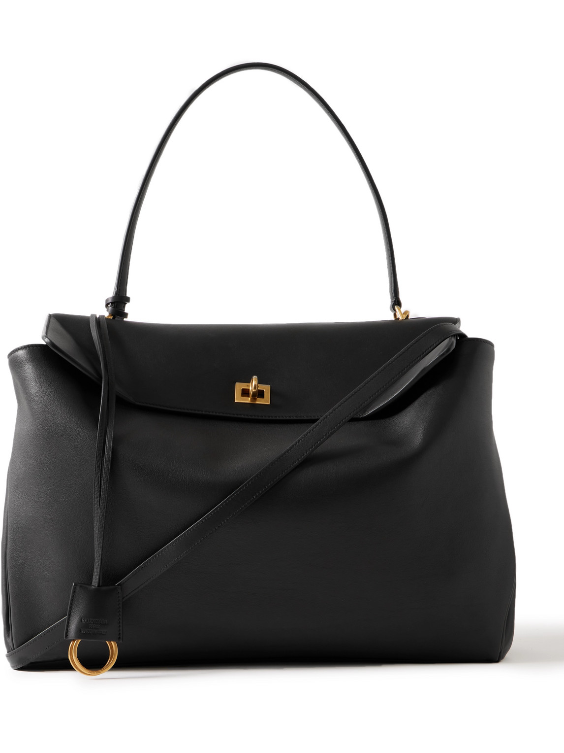 Balenciaga Rodeo Large Leather Tote Bag In Black