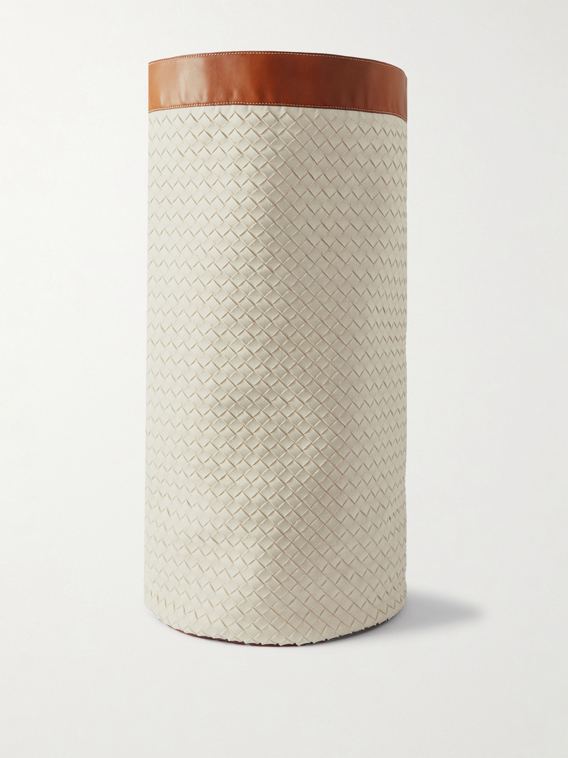 Bottega Veneta Leather-Trimmed Intrecciato Twill Duffle Bag - Men