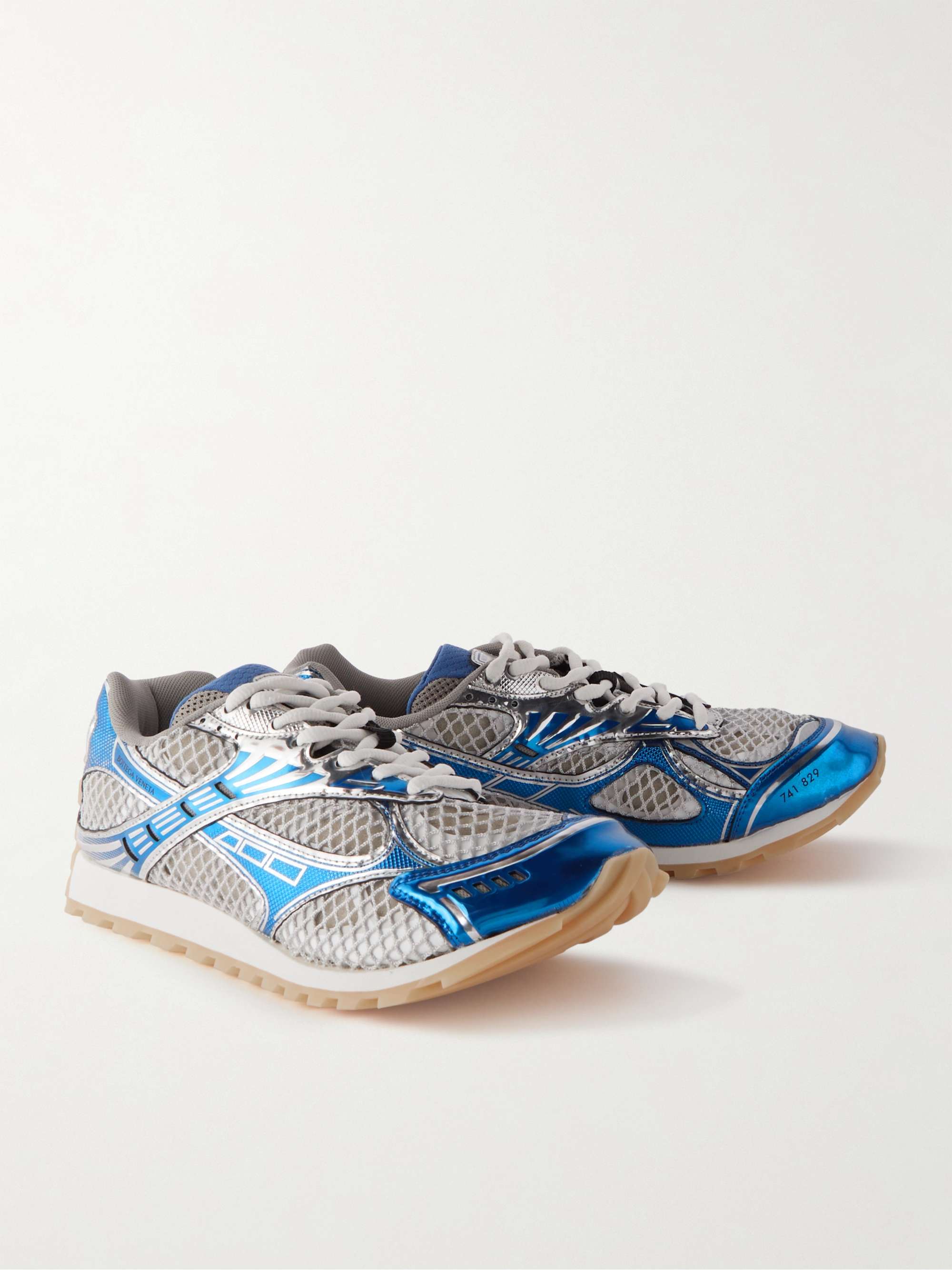 BOTTEGA VENETA Orbit メタリックラバー&メッシュ スニーカー BOTTEGA VENETA Orbit メタリックラバー&メッシュ スニーカー