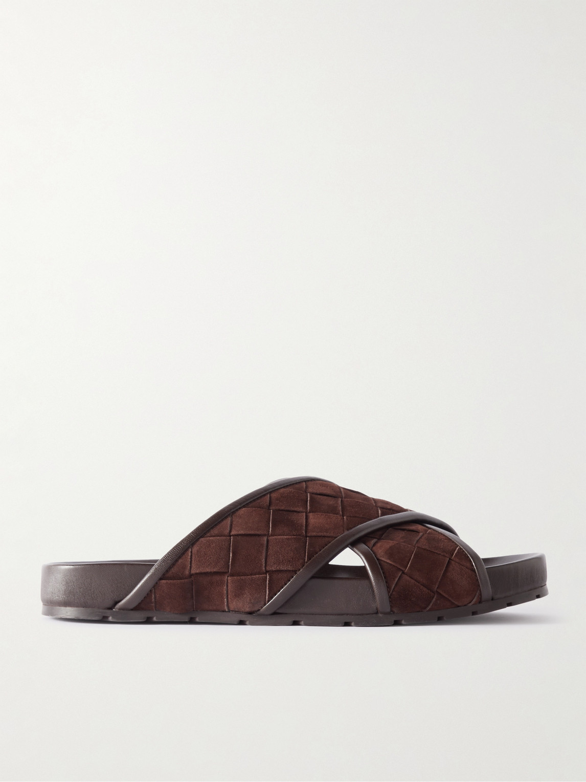 Bottega Veneta Tarik Intrecciato Suede Sandals - Men