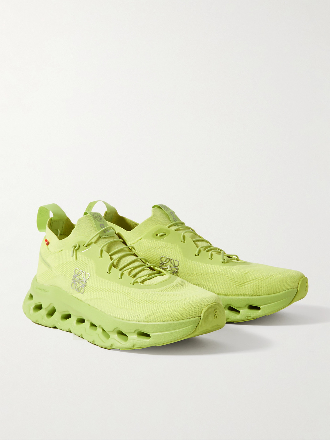 Shop Loewe On Cloudtilt Stretch-knit Sneakers In Yellow