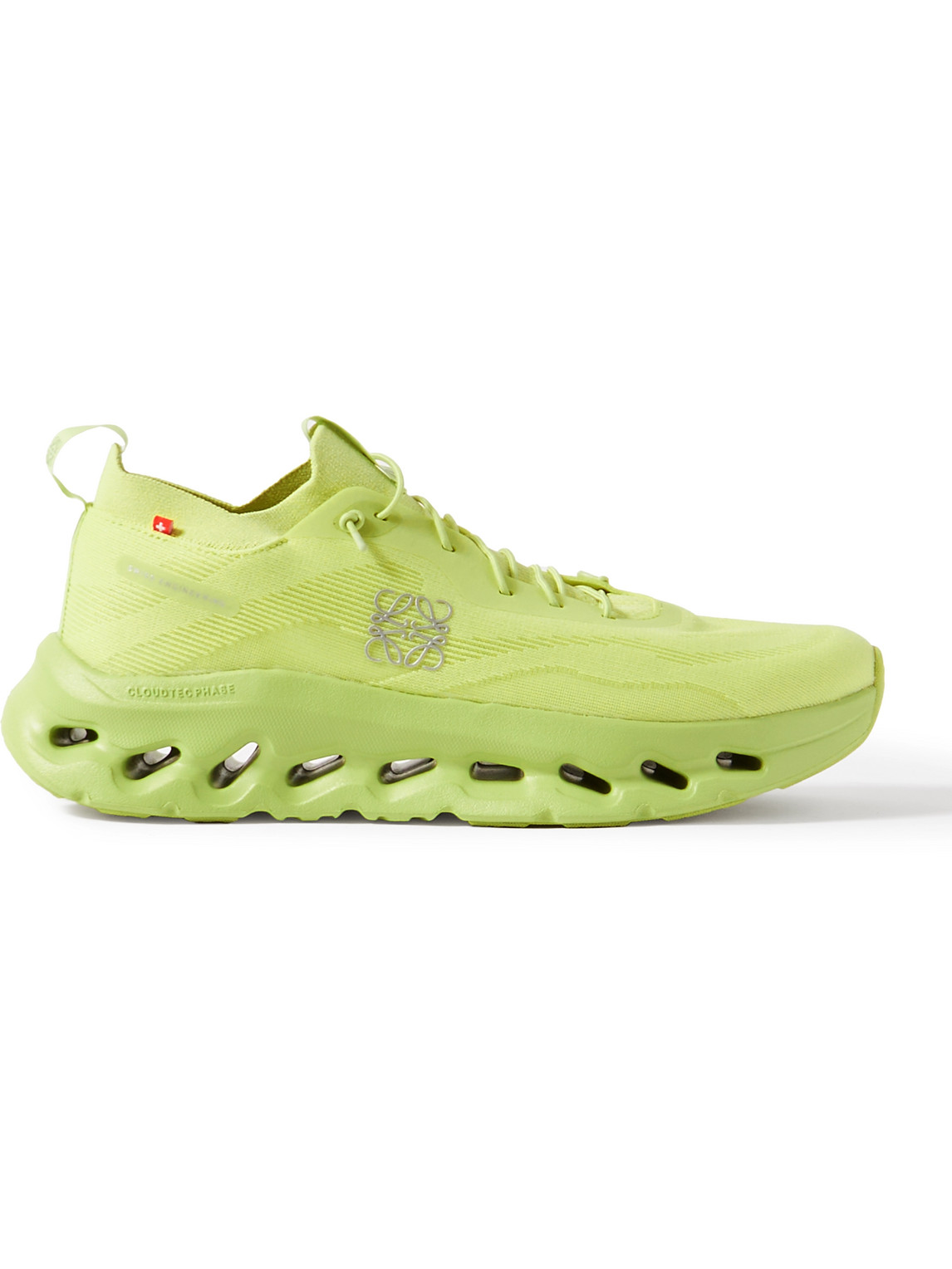 Shop Loewe On Cloudtilt Stretch-knit Sneakers In Yellow