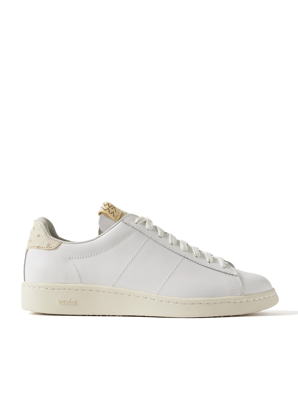 Corda-Folk Ostrich-Effect and Smooth Leather Sneakers
