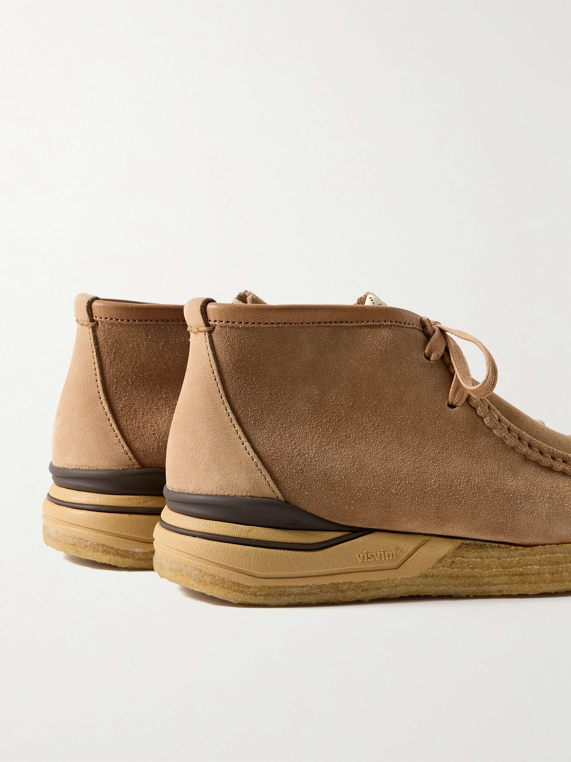 VISVIM Beuys Trekker-Folk Leather-Trimmed Suede Desert Boots VISVIM Beuys Trekker-Folk Leather-Trimmed Suede Desert Boots