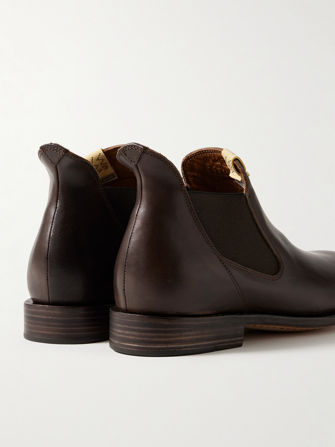 Shop Visvim Gornergrat Mid-folk Leather Chelsea Boots In Brown
