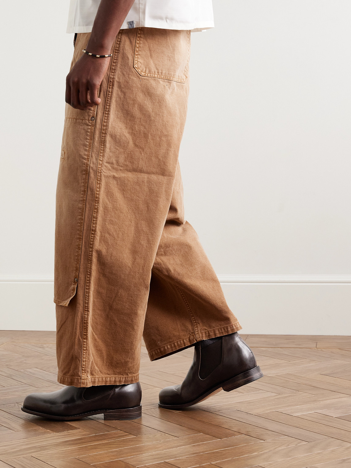 VISVIM GORNERGRAT MID-FOLK LEATHER CHELSEA BOOTS