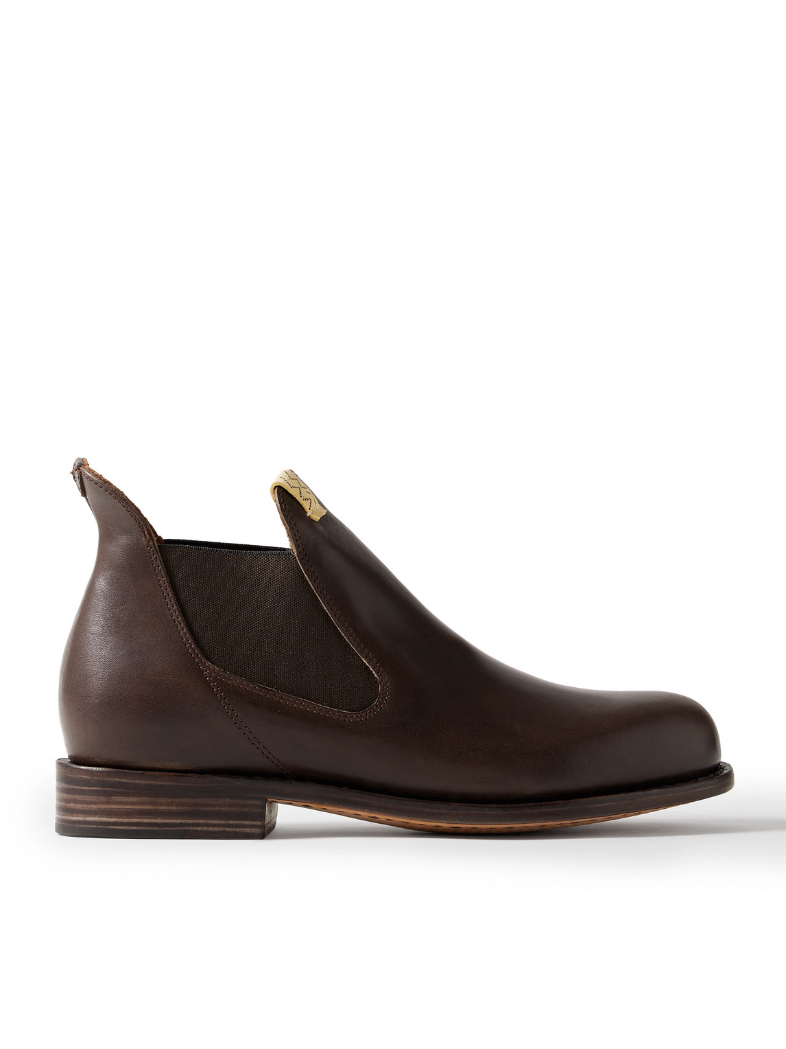 VISVIM GORNERGRAT MID-FOLK LEATHER CHELSEA BOOTS