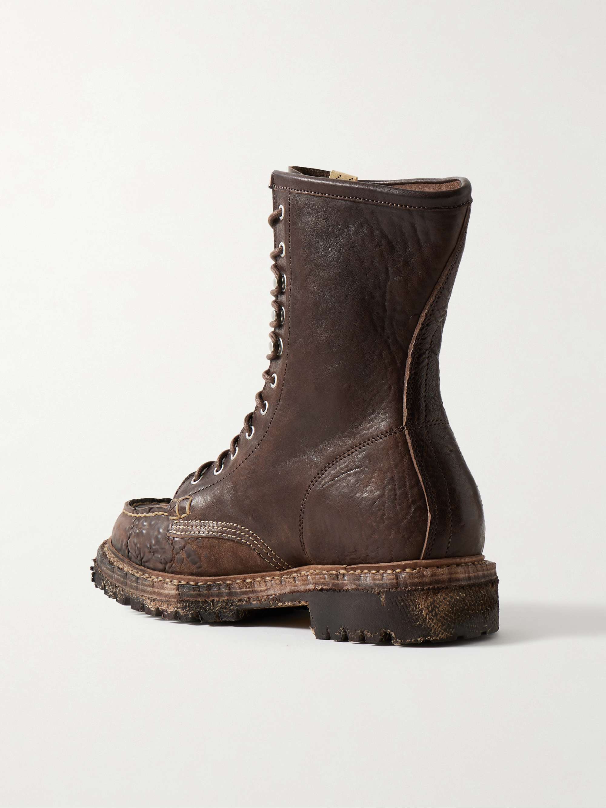 VISVIM Hi-Folk Scout Moc Leather Boots for Men | MR PORTER