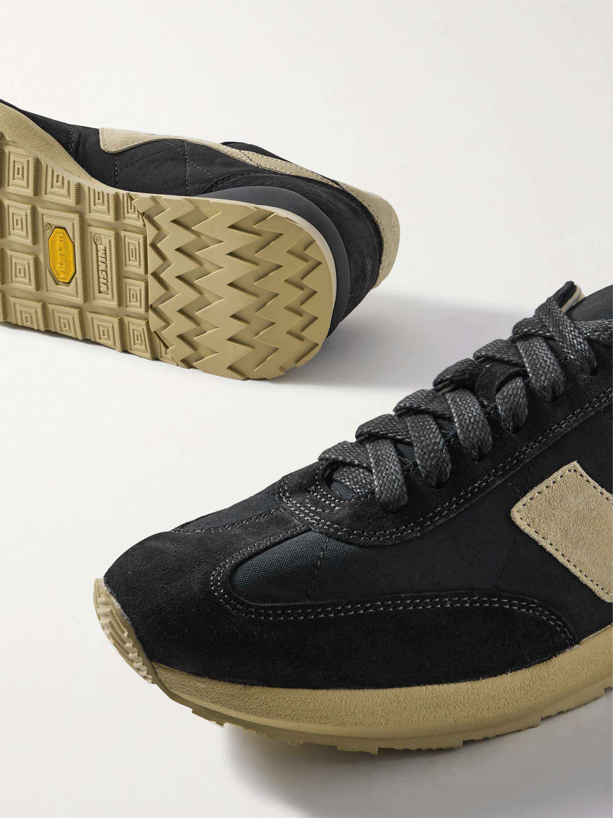 VISVIM FKT Runner Suede-Trimmed Canvas Sneakers for Men | MR VISVIM FKT Runner Suede-Trimmed Canvas Sneakers for Men | MR