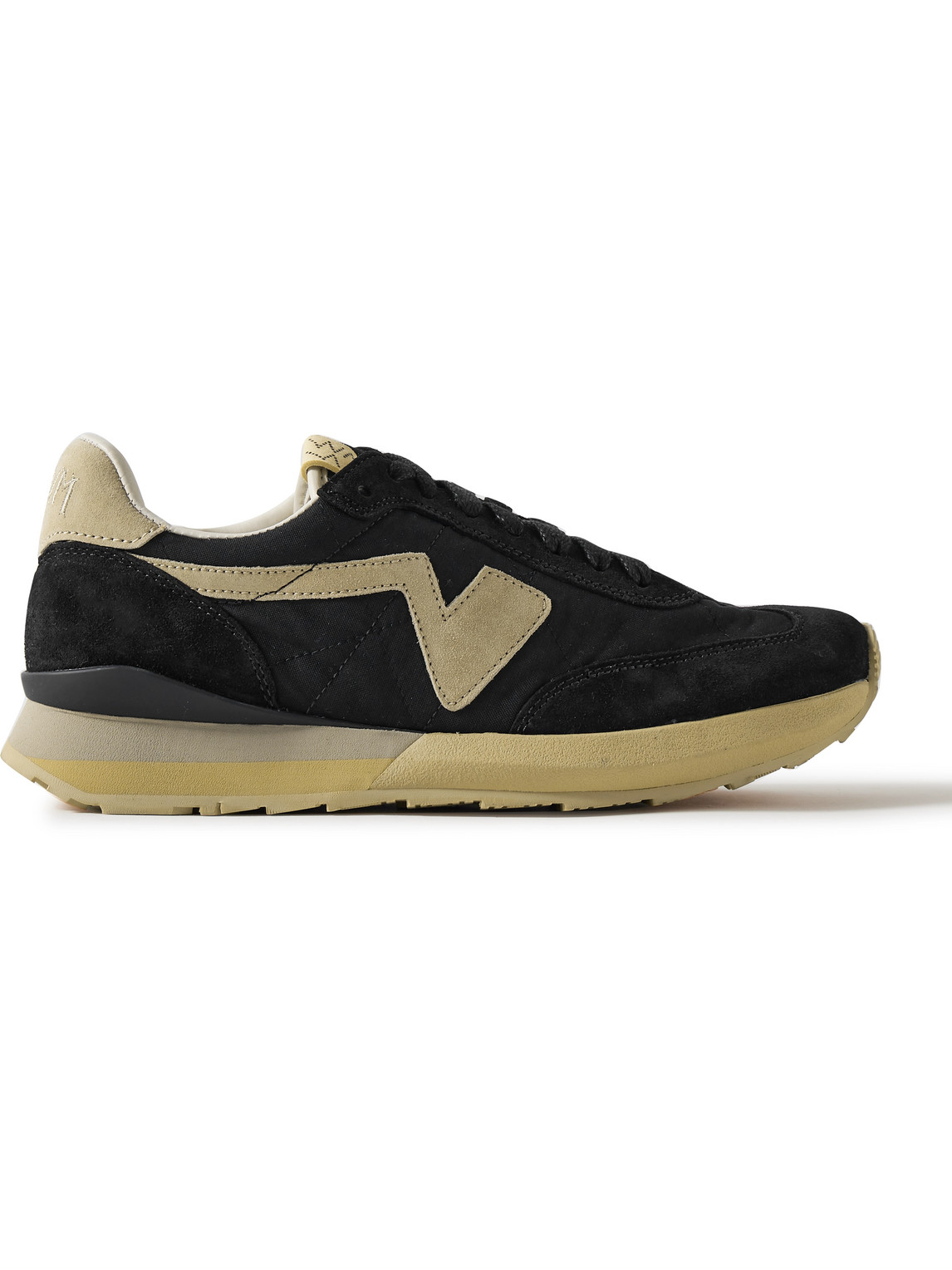 Visvim Fkt Runner Suede-trimmed Canvas Trainers In Black