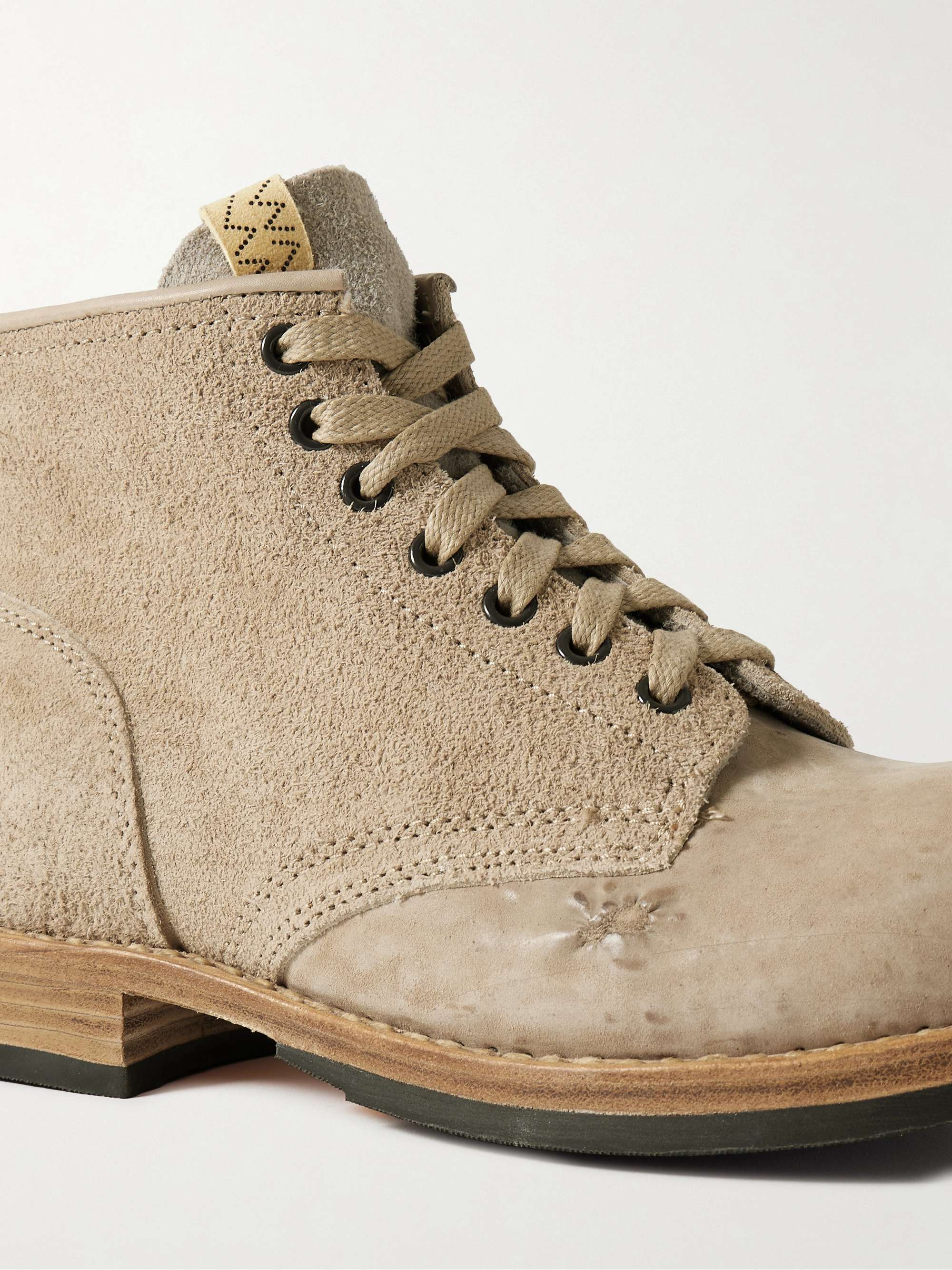 VISVIM Brigadier Suede and Distressed Nubuck Boots for Men VISVIM Brigadier Suede and Distressed Nubuck Boots for Men