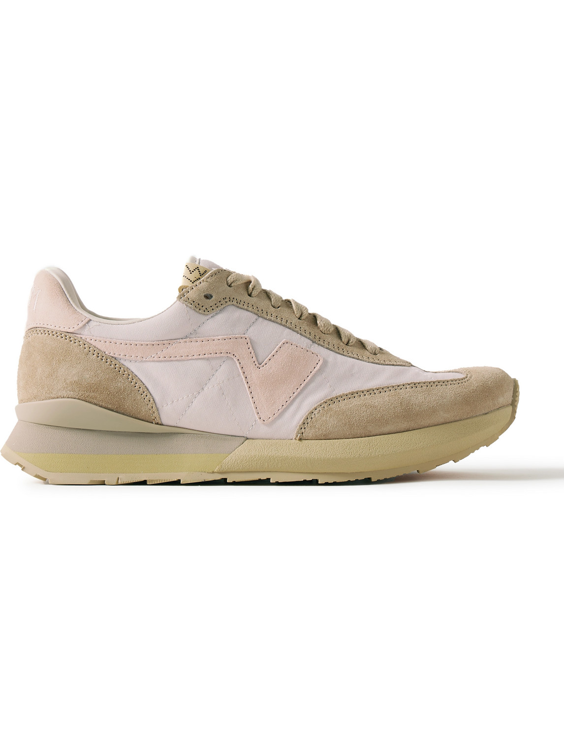 Visvim Fkt Runner Suede-trimmed Canvas Trainers In Neutrals