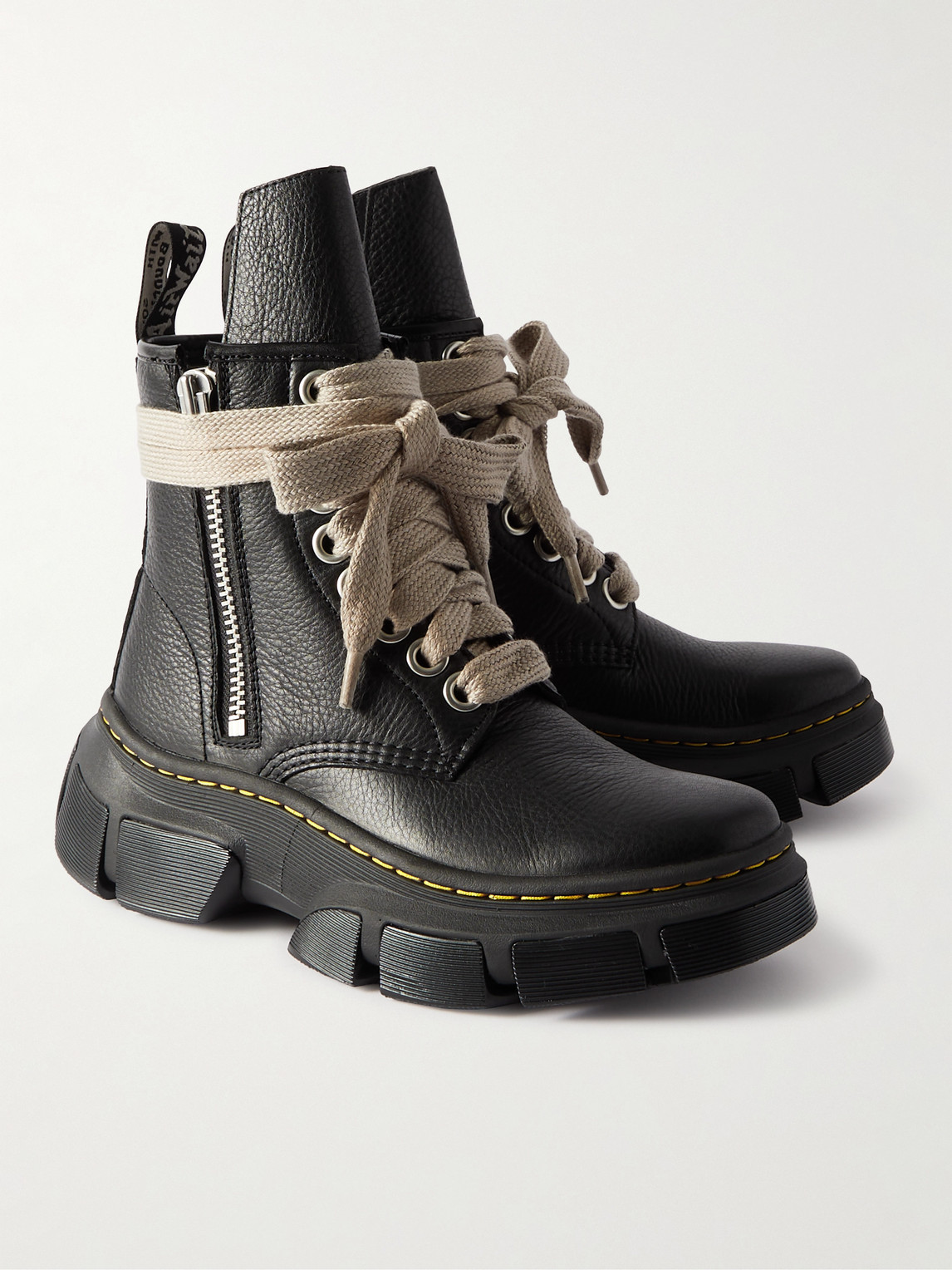 Shop Rick Owens Dr.martens Jumbo Leather Boots In Black