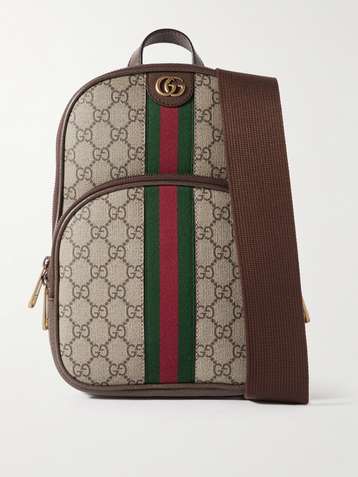 GUCCI GG Monogram Canvas Travel Backpack Bag Beige 449906