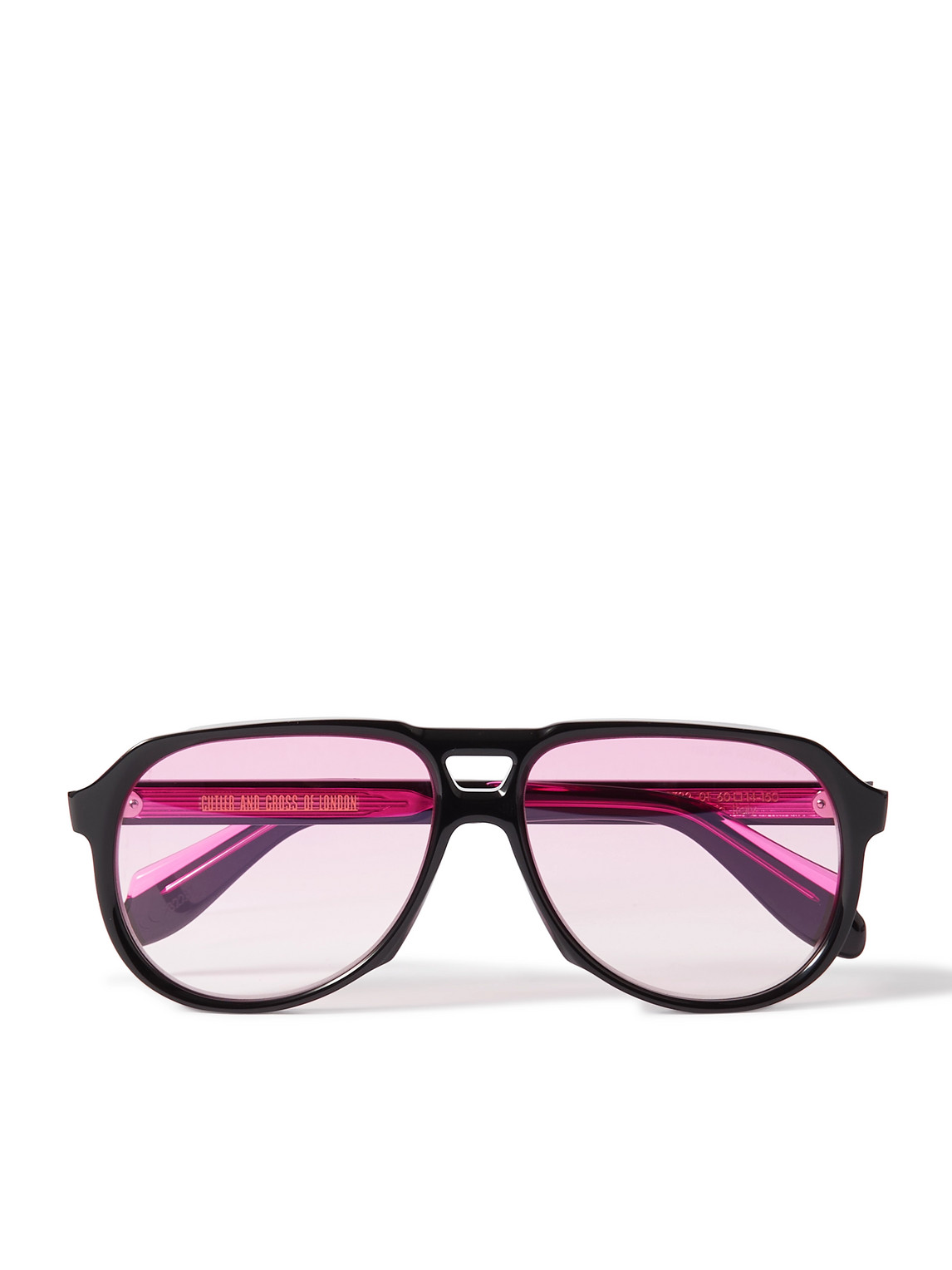 Cutler And Gross Aviator-style Acetate Sunglasses In Black