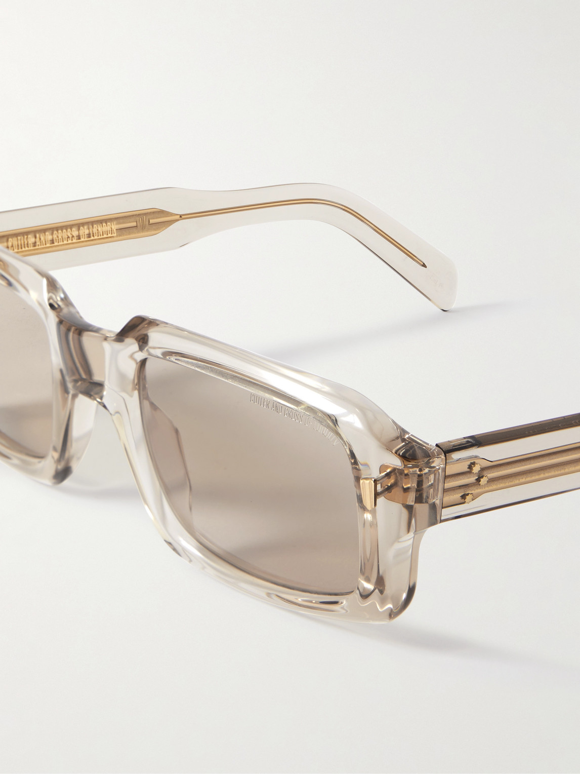 Cutler And Gross Rectangle-frame Acetate Sunglasses In Silver