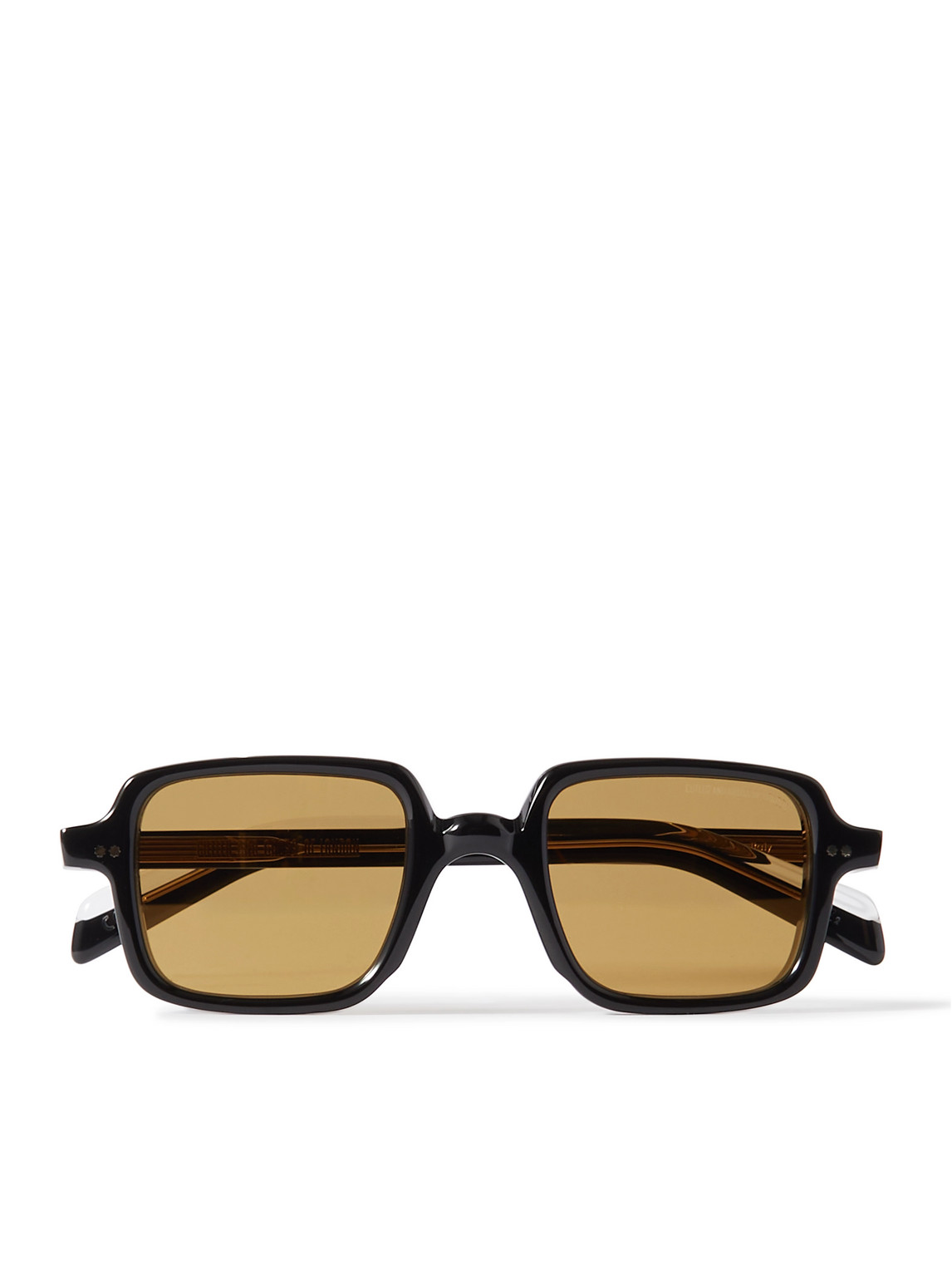 Shop Cutler And Gross Gr02 Rectangle-frame Acetate Sunglasses In Black