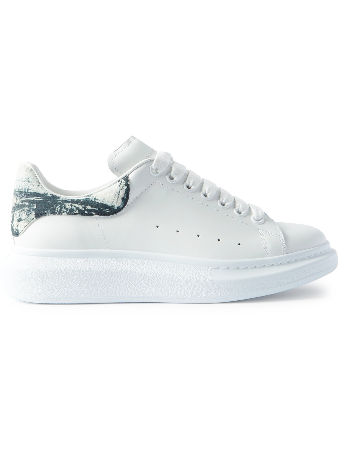 Alexander Mcqueen Exaggerated-sole Leather Sneakers In White