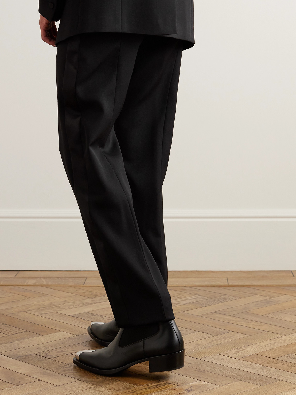 Alexander Mcqueen Black Smoking Trousers