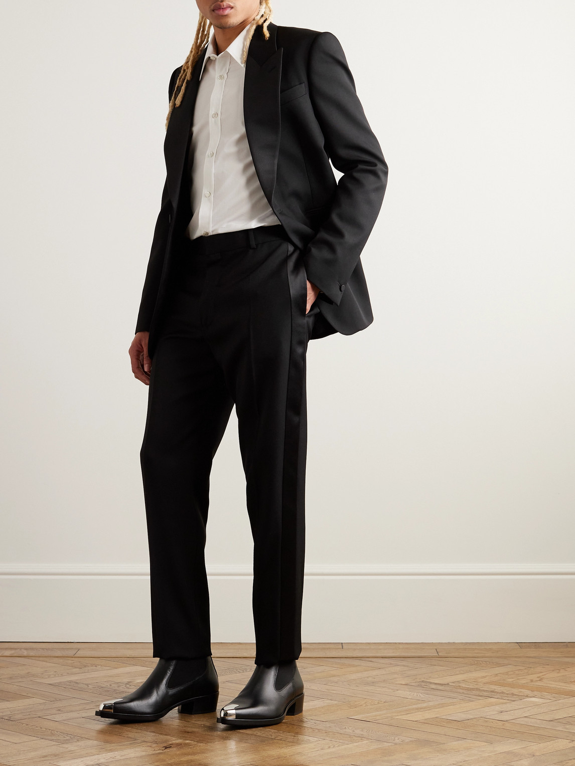 Alexander Mcqueen Black Smoking Trousers