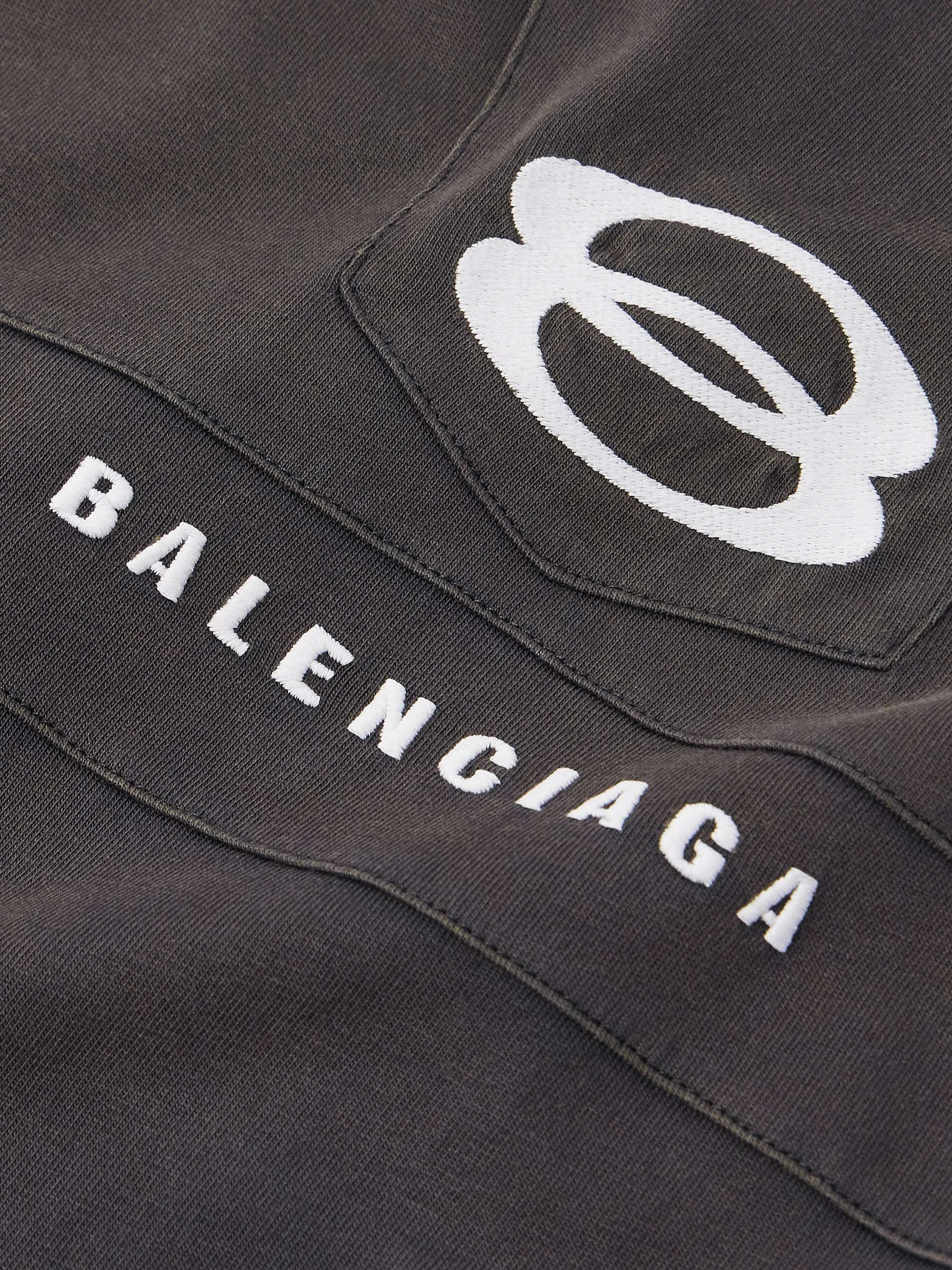 BALENCIAGA コットンジャージー オーバーサイズTシャツ ロゴ刺繍 BALENCIAGA コットンジャージー オーバーサイズTシャツ ロゴ刺繍