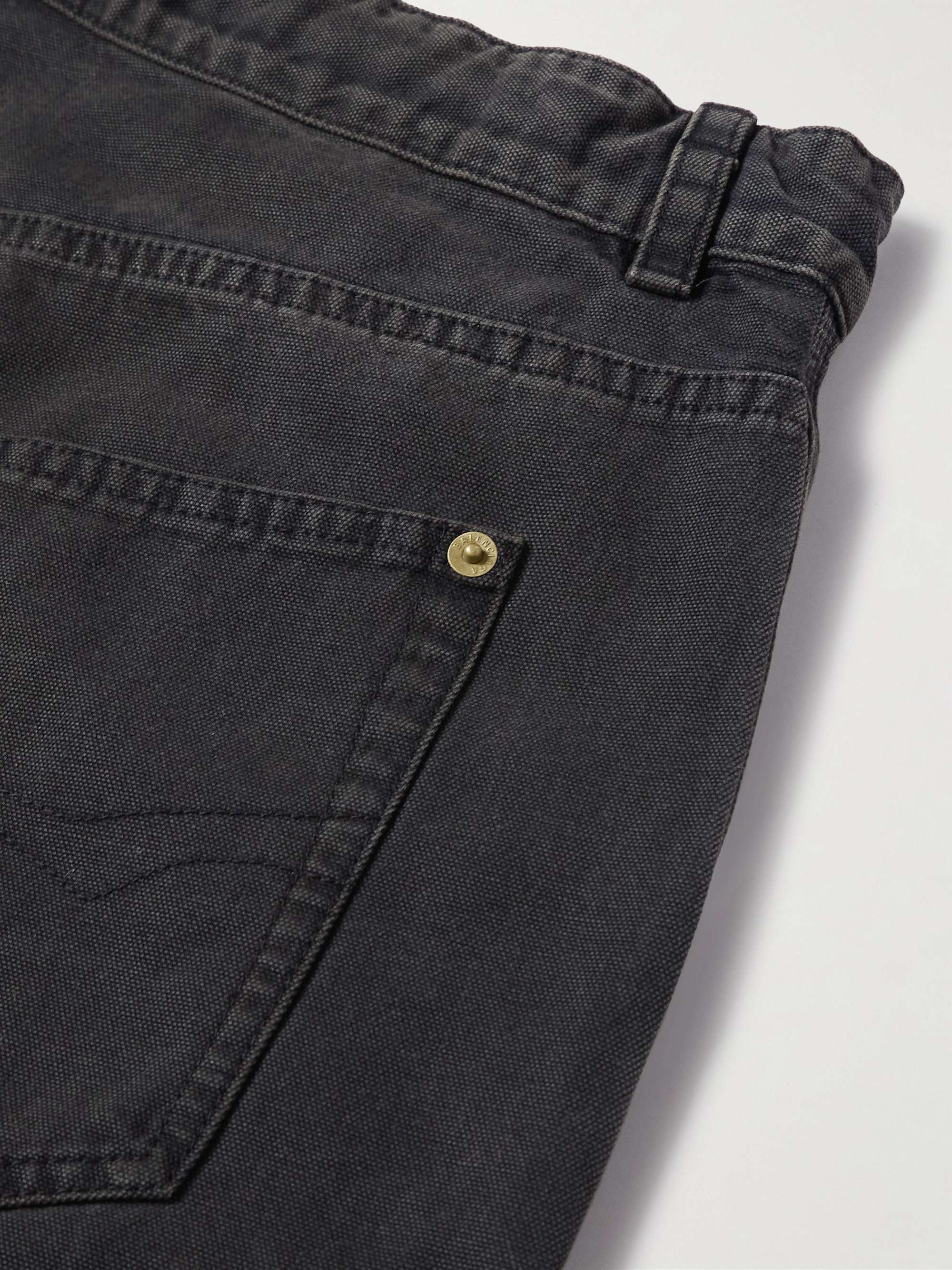 BALENCIAGA Double Knee Panelled Distressed Drawstring Jeans BALENCIAGA Double Knee Panelled Distressed Drawstring Jeans