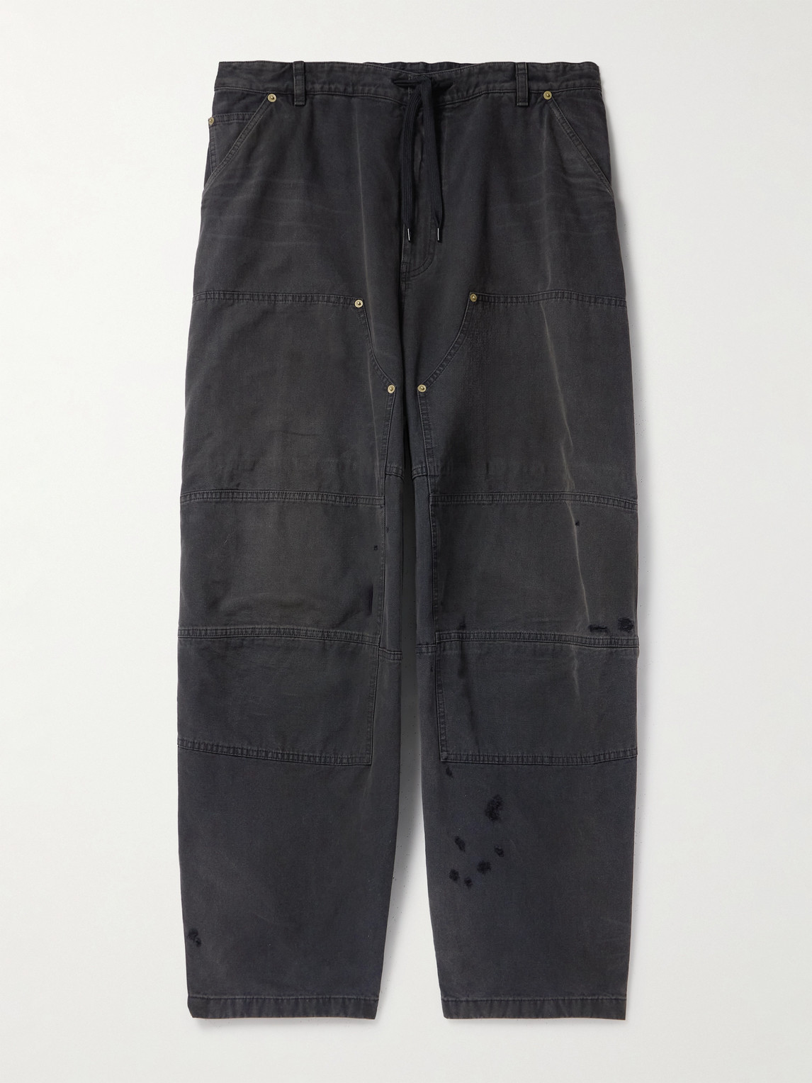 Balenciaga Double Knee Panelled Distressed Drawstring Jeans - Men