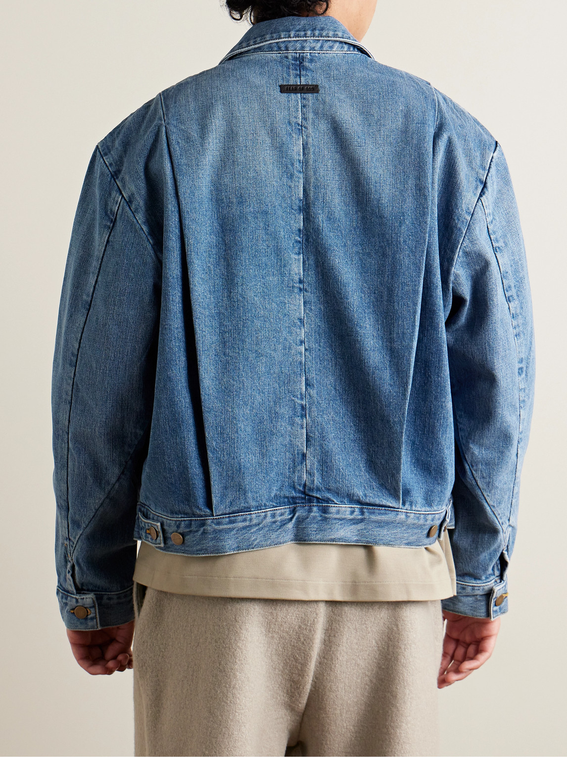 Shop Fear Of God Denim Jacket In Blue